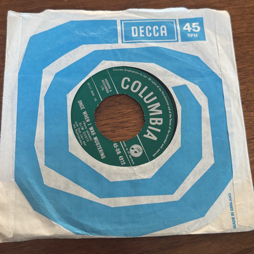 Slim Dusty A Pub With No Beer Once When I Was Mustering 45 RPM Columbia 4212